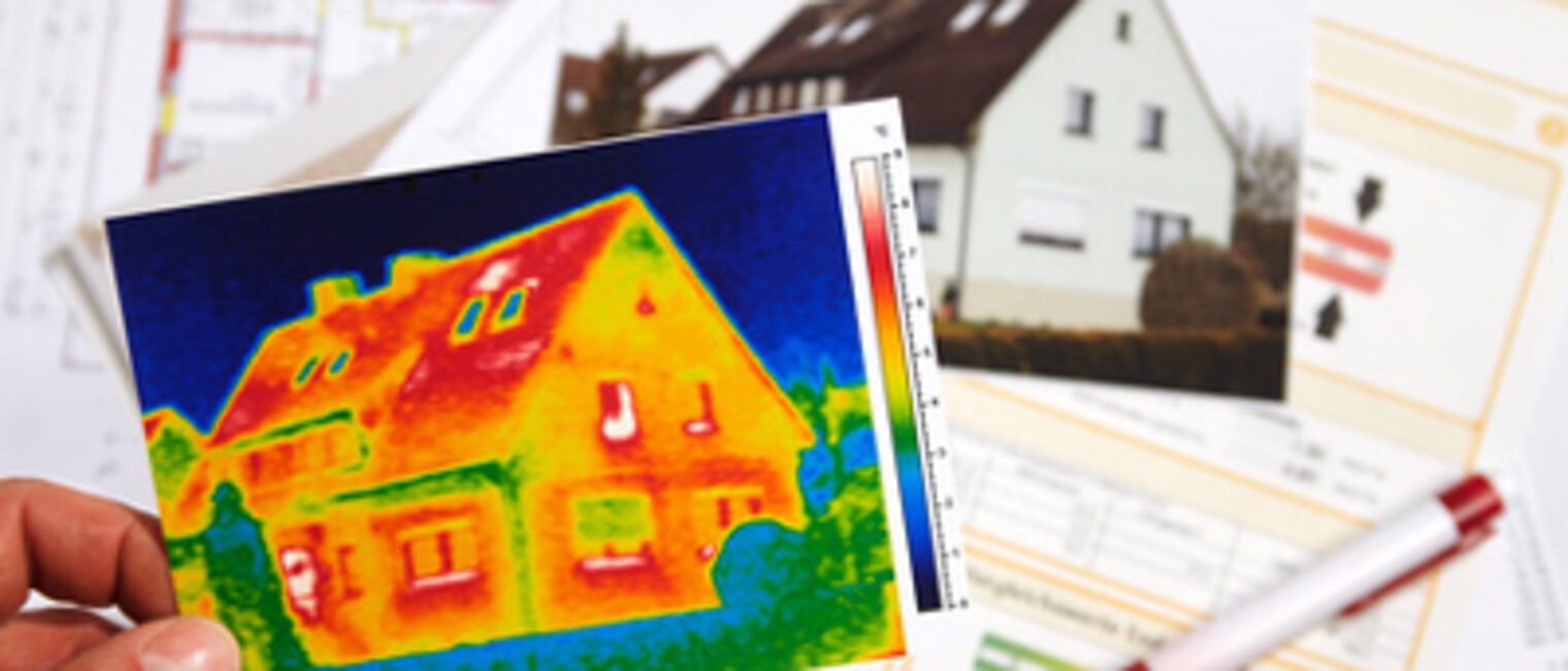 Haus Wärmebild Infrarot Wärme Energie Thermo Scan