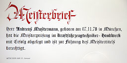Meisterbrief Meisterbrief