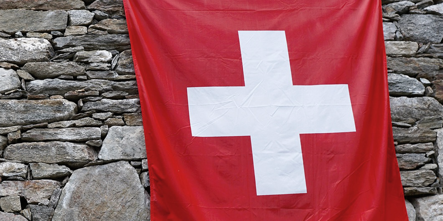 Fahne Mauer Schweiz Switzerland Flagge