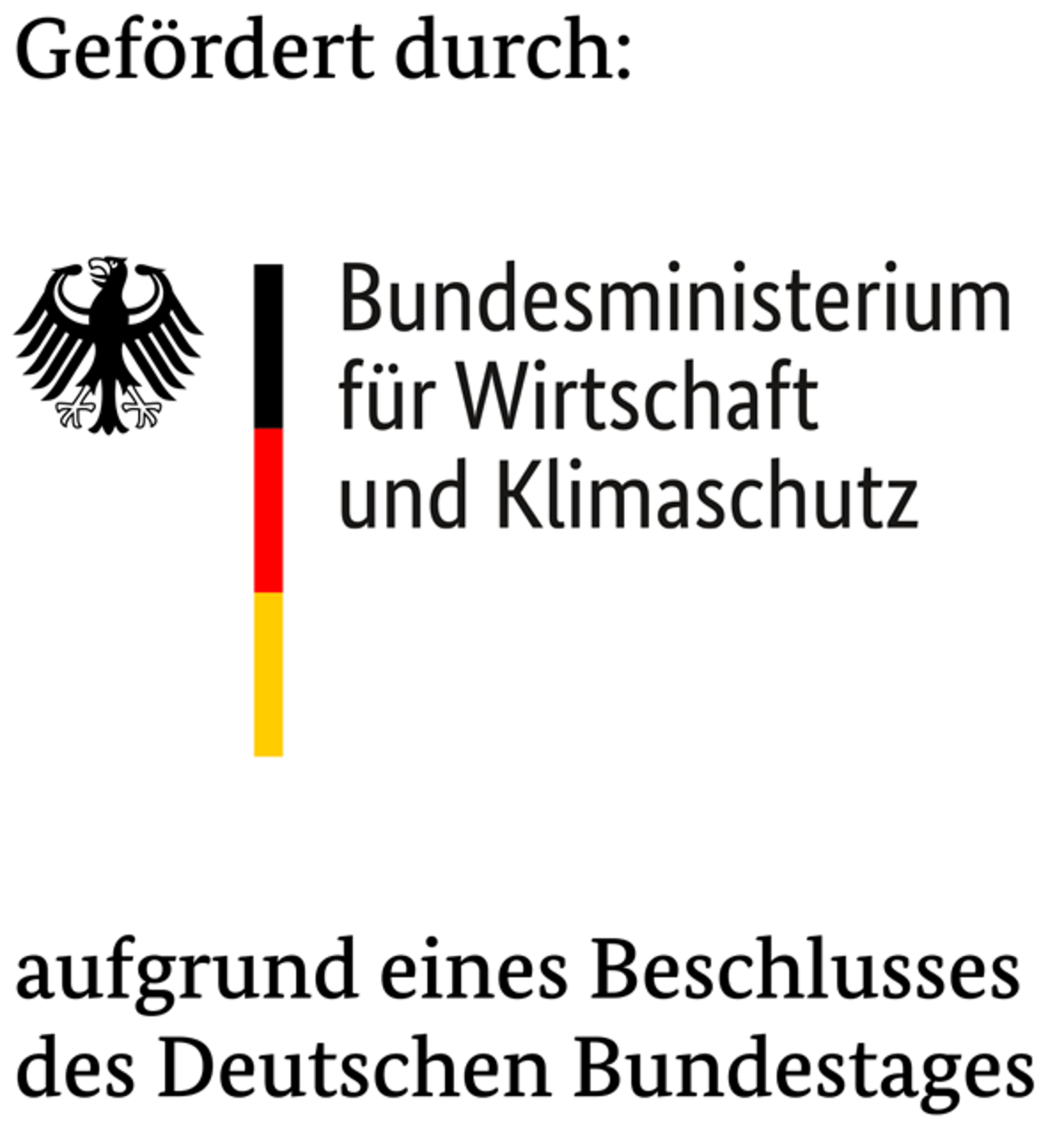 BMWi Logo Bundesministerium für Wirtschaft und Klimaschutz Förderung gefördert Beschluss