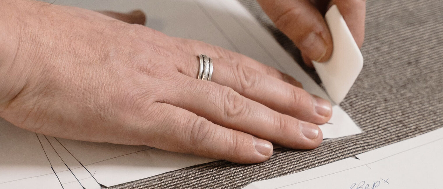 Hand Nähen Kreide Stoff