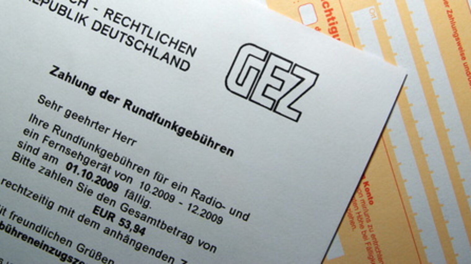 GEZ Gebühren Rundfunk Rechnung