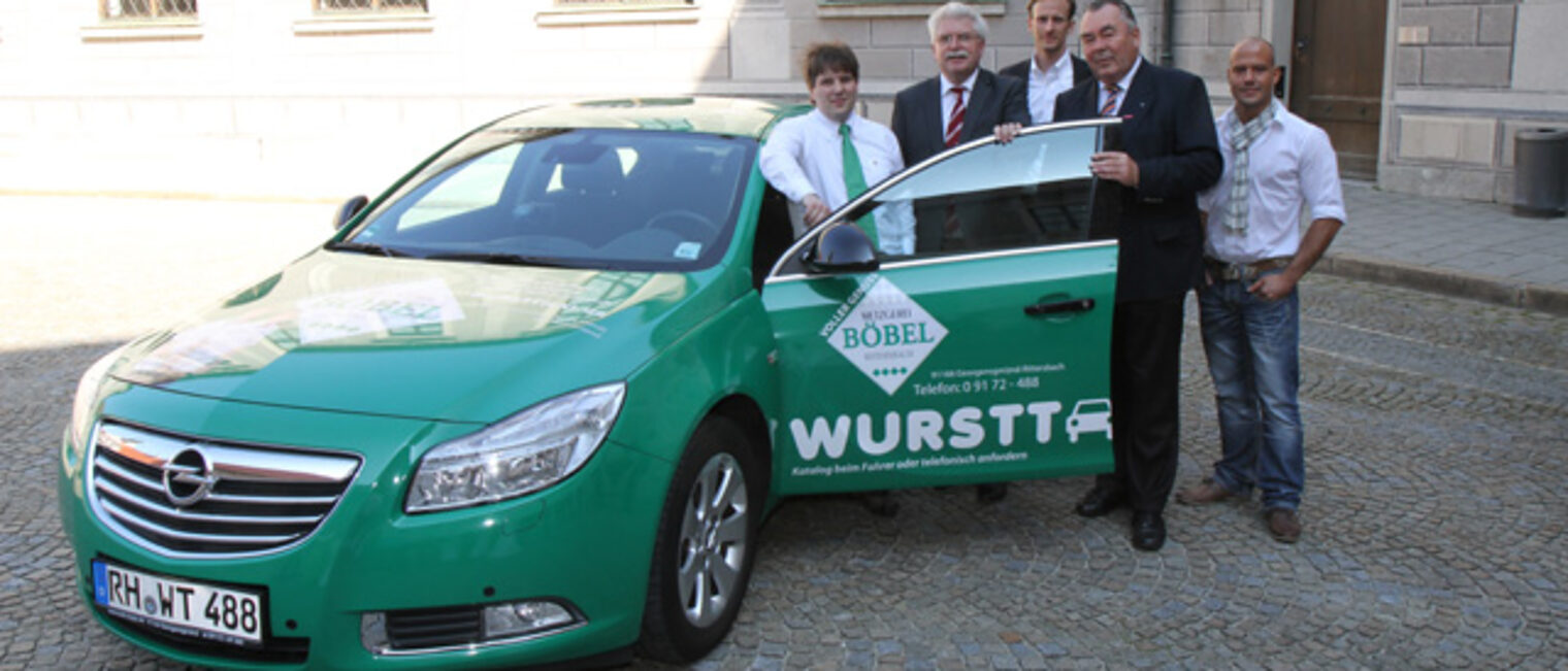 Diskutierten beim Tag des Handwerks über Handwerk 2.0 (v.l.n.r.): Claus Böbel von der Metzgerei Böbel, Wirtschaftsminister Martin Zeil, Tim-Olaf Sülzer von Rixen Cableways, BHT-Präsident Heinrich Traublinger, MdL a. D. und Christian Balletshofer von der Bäckerei-Konditorei Balletshofer