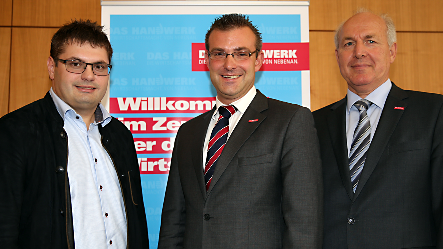 Präsident Georg Schlagbauer (Mitte) mit den Vizepräsidenten Franz Xaver Peteranderl (rechts) und Markus Haßelbeck (links)